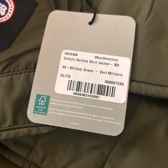 Canada Goose Carlyle quilted shirt jacket- military green - Picture 10 of 11